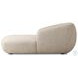 Channing Yuma Cream Performance Fabric 53" Upholstered Chaise
