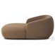 Channing Crypton Nomad Mushroom Performance Fabric 53" Upholstered Chaise