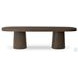 Valen Rustic Brown Oak Veneer 108" Oval Dining Table