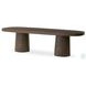 Valen Rustic Brown Oak Veneer 108" Oval Dining Table