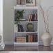 Magnolia Manor Antique White and Weathered Bark 60" Bookcase