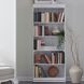 Magnolia Manor Antique White and Weathered Bark 72" Bookcase