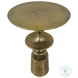 Flight Antique Brass Accent Table