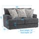Tyson Slate Loveseat with Cuddler Cushions