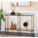Tharion Bright Gold Leaf Console Table