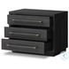 Adolfo Modern Black Ash 3 Drawer Nightstand