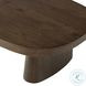 Valen Rustic Brown Oak Veneer Rectangular Coffee Table