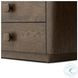 Valen Rustic Brown Oak Veneer 3 Drawer Nightstand