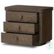 Valen Rustic Brown Oak Veneer 3 Drawer Nightstand