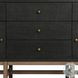 Fiona Black Raffia 5 Drawer Sideboard