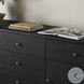 Fiona Black Raffia 5 Drawer Sideboard