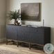 Fiona Black Raffia 5 Drawer Sideboard