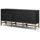 Fiona Black Raffia 5 Drawer Sideboard