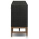 Fiona Black Raffia 5 Drawer Sideboard