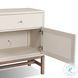 Fiona Ivory Painted Raffia 5 Drawer Sideboard