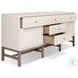 Fiona Ivory Painted Raffia 5 Drawer Sideboard
