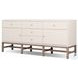 Fiona Ivory Painted Raffia 5 Drawer Sideboard