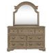Magnolia Manor Weathered Bisque 7 Drawer Dresser with Mirror
