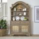 Magnolia Manor Weathered Bisque 2 Door Buffet and Hutch with LED