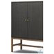 Fiona Black Raffia 2 Door Bar Cabinet