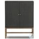 Fiona Black Raffia 2 Door Bar Cabinet