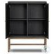 Fiona Black Raffia 2 Door Bar Cabinet