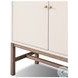 Fiona Ivory Painted Raffia 2 Door Bar Cabinet
