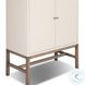 Fiona Ivory Painted Raffia 2 Door Bar Cabinet