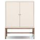 Fiona Ivory Painted Raffia 2 Door Bar Cabinet