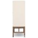 Fiona Ivory Painted Raffia 2 Door Bar Cabinet
