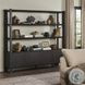 Orwin Smoked Black Oak Wide 4 Door Bookshelf