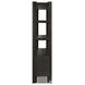 Orwin Smoked Black Oak Wide 4 Door Bookshelf
