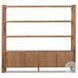 Orwin Worn Oak Wide 4 Door Bookshelf
