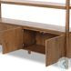 Orwin Worn Oak Wide 4 Door Bookshelf