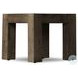 Abaso Ebony Rustic Wormwood Oak Square End Table