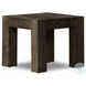 Abaso Ebony Rustic Wormwood Oak Small Square Occassional Table Set
