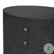 Amelia Black Linen Oval 4 Drawer Nightstand