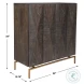 Marionis Ebony And Sleek Gold 2 Door Mindi Accent Cabinet