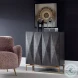 Marionis Ebony And Sleek Gold 2 Door Mindi Accent Cabinet