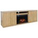 Laurel Creek Natural 78" TV Stand with Electric Fireplace