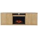 Laurel Creek Natural 78" TV Stand with Electric Fireplace