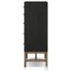 Fiona Black Raffia Tall 5 Drawer Dresser