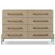 Rosedale Yucca Oak Veneer 8 Drawer Dresser