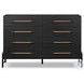 Rosedale Ebony Oak Veneer 8 Drawer Dresser