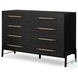 Rosedale Ebony Oak Veneer 8 Drawer Dresser