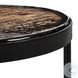 Yoko Smoked Brown Cast Glass Small Round Nesting Table