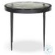 Yoko Clear Cast Glass Small Round Nesting Table