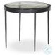 Yoko Clear Cast Glass Small Round Nesting Table