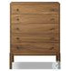 Arturo Natural Walnut Veneer 5 Drawer Chest