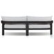 Jackson Alessi Linen 96" Upholstered Outdoor Metal Sofa